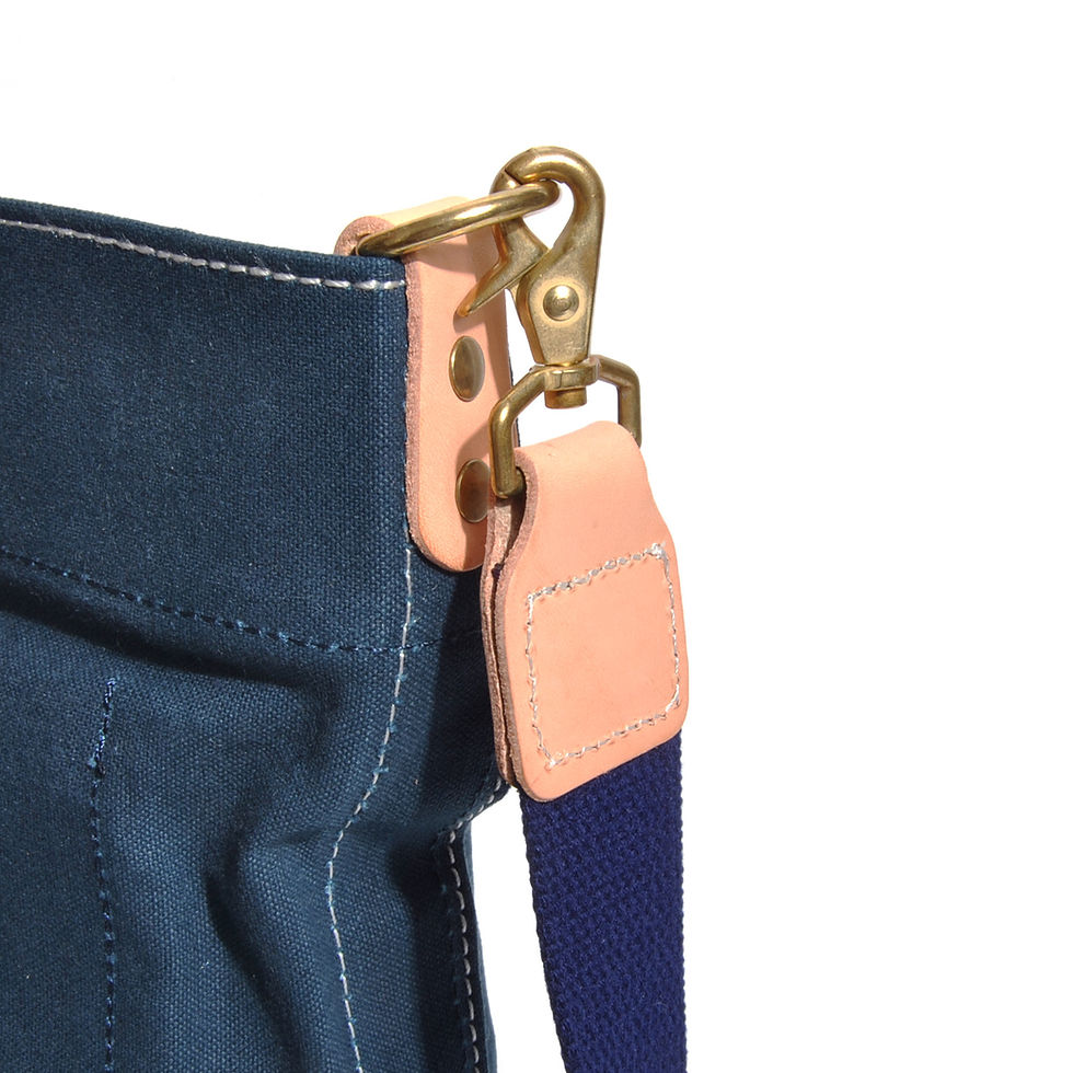 Thumbnail: BUTLER VERNER SAILS Paraffin Canvas Tote Bag Navy x Navy
