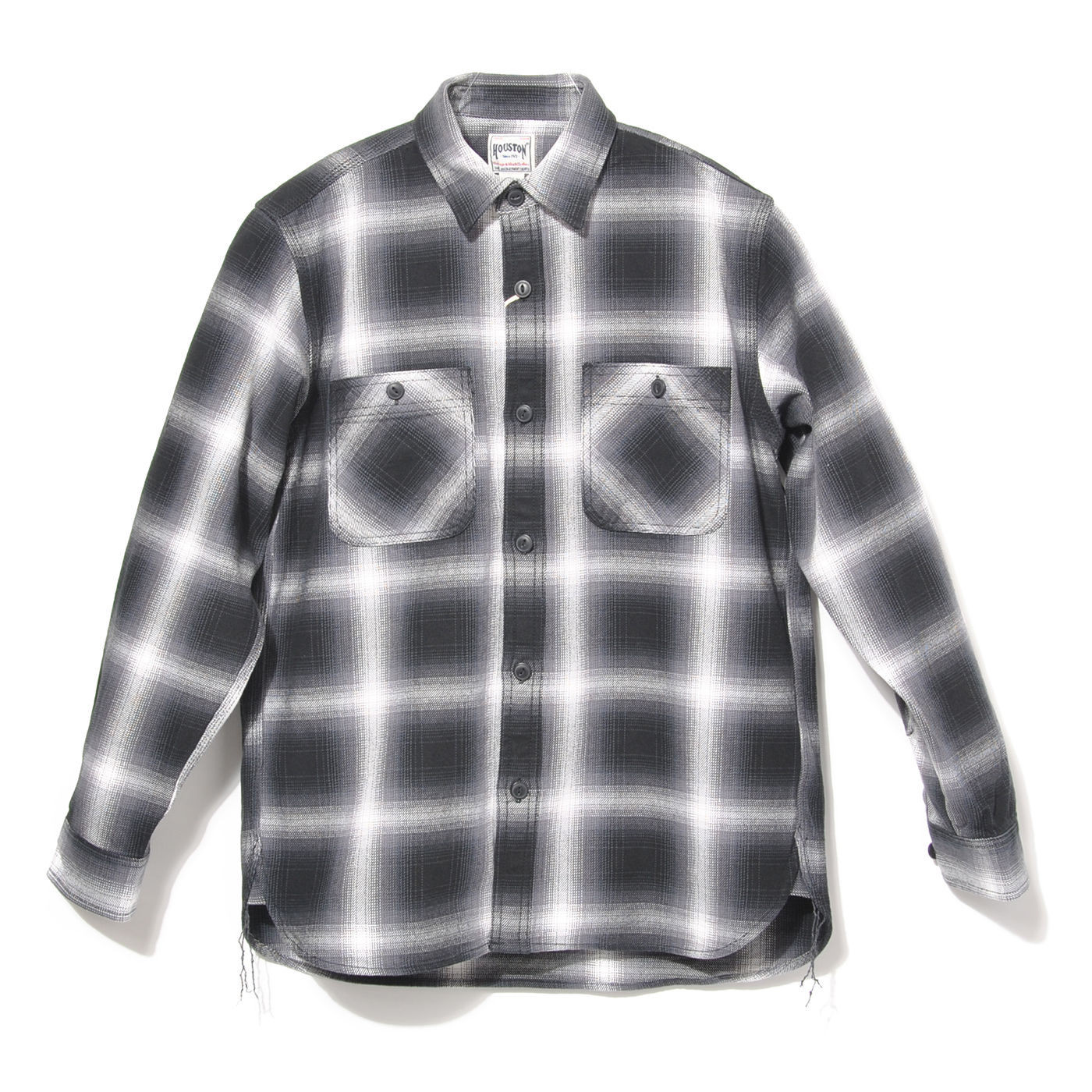 HOUSTON Ombre Check Viyella Shirt Black