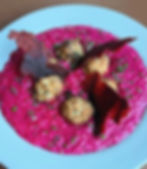Risotto mantecato de remolacha