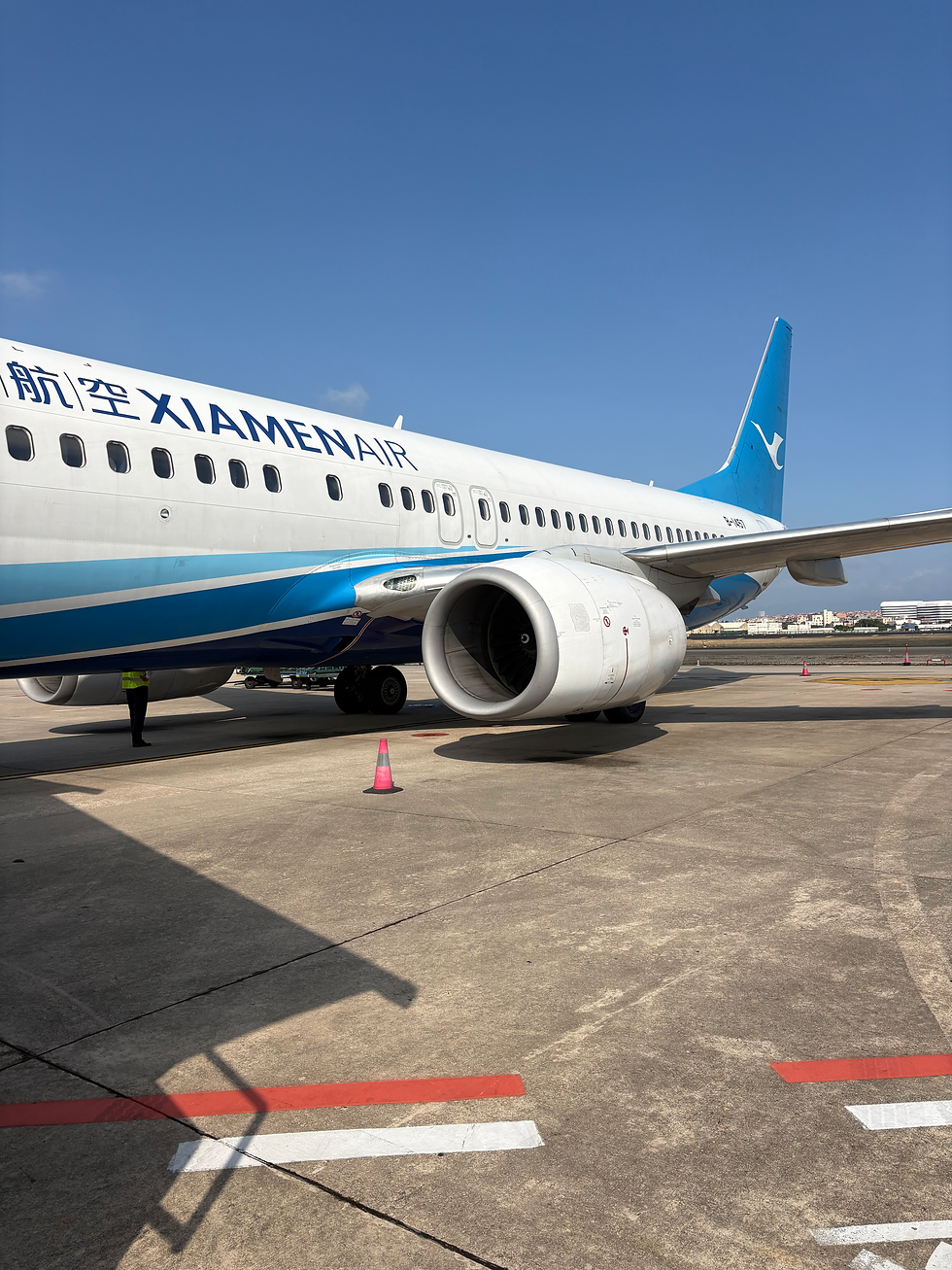 Avion pour aller à Xiamen en chine