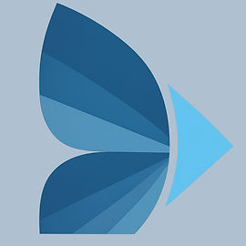 Blue abstract wing and arrow