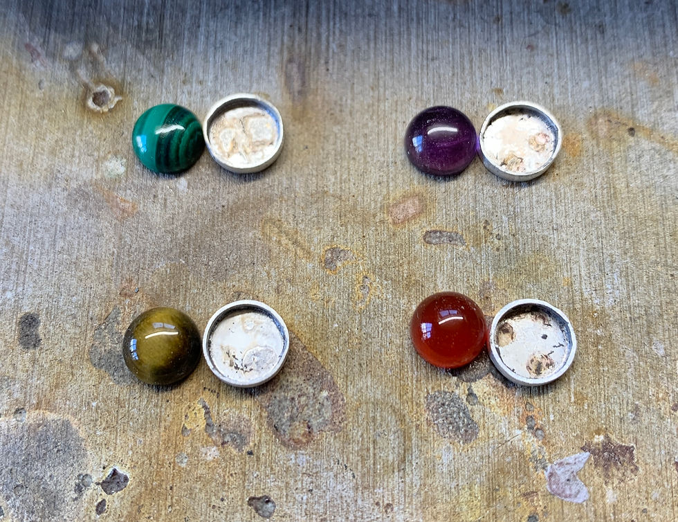Thumbnail: Gemstone Stacker Ring, Silver Gemstone Ring, Handcrafted