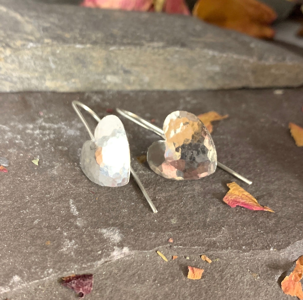 Thumbnail:  Valentines Gift, Silver Heart Earrings, Choose Your Finish