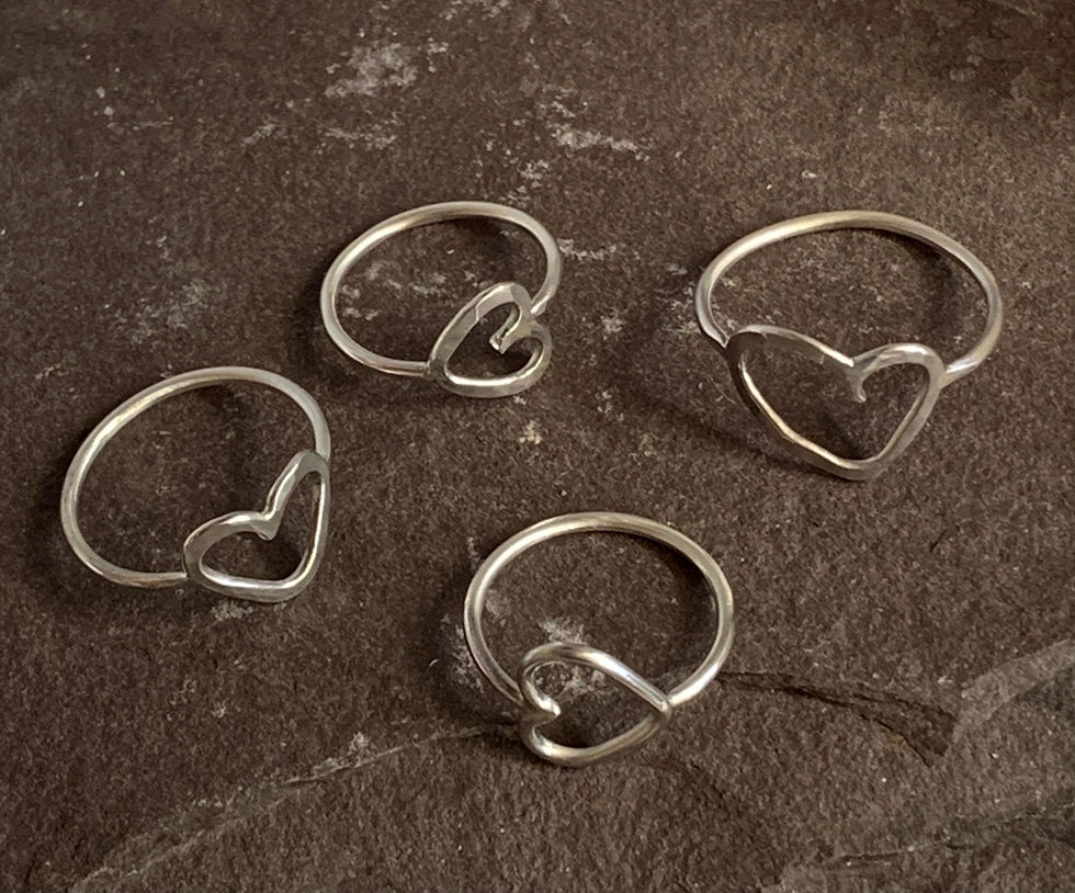 Thumbnail: Heart Ring, Sterling Silver Ring, Silver Heart Jewellery by Mandy