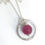 Thumbnail: Pink Jade & Sterling Silver Pendant, Gemstone Necklace