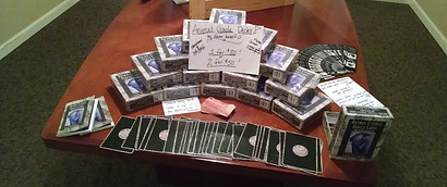 Karen's mammals animal oracle deck displayed at Staufer Realty in Louisville for First Friday Artwalk