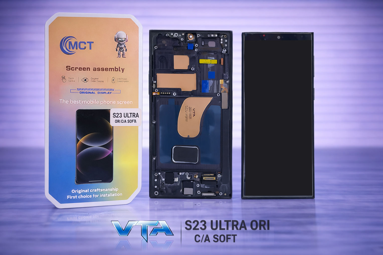 Frontal Tela Display Samsung S23 ULTRA COM ARO ORI SOFT