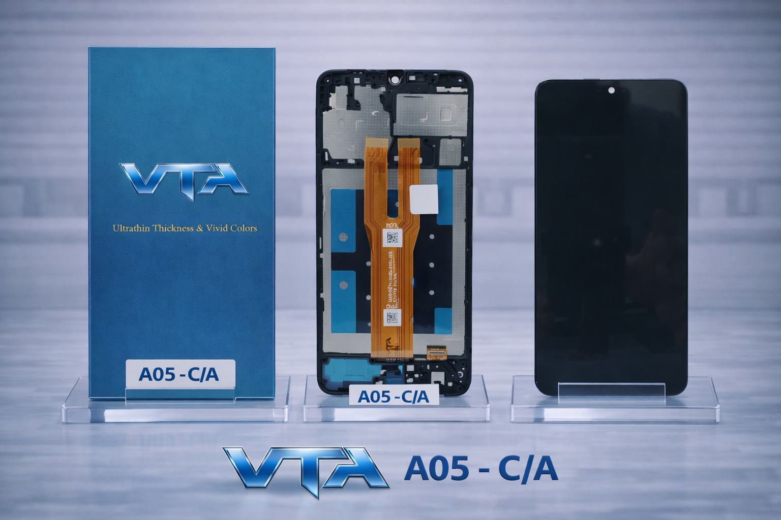 Frontal Tela Display Samsung A05 COM ARO