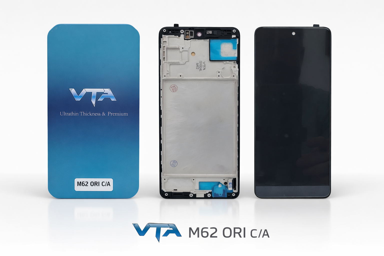 Frontal Tela Display Samsung M62 ORI COM ARO