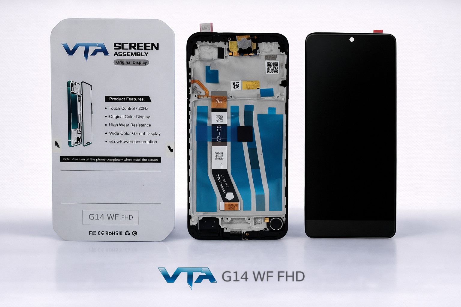 Frontal Tela Display Motorola G14 WF FHD