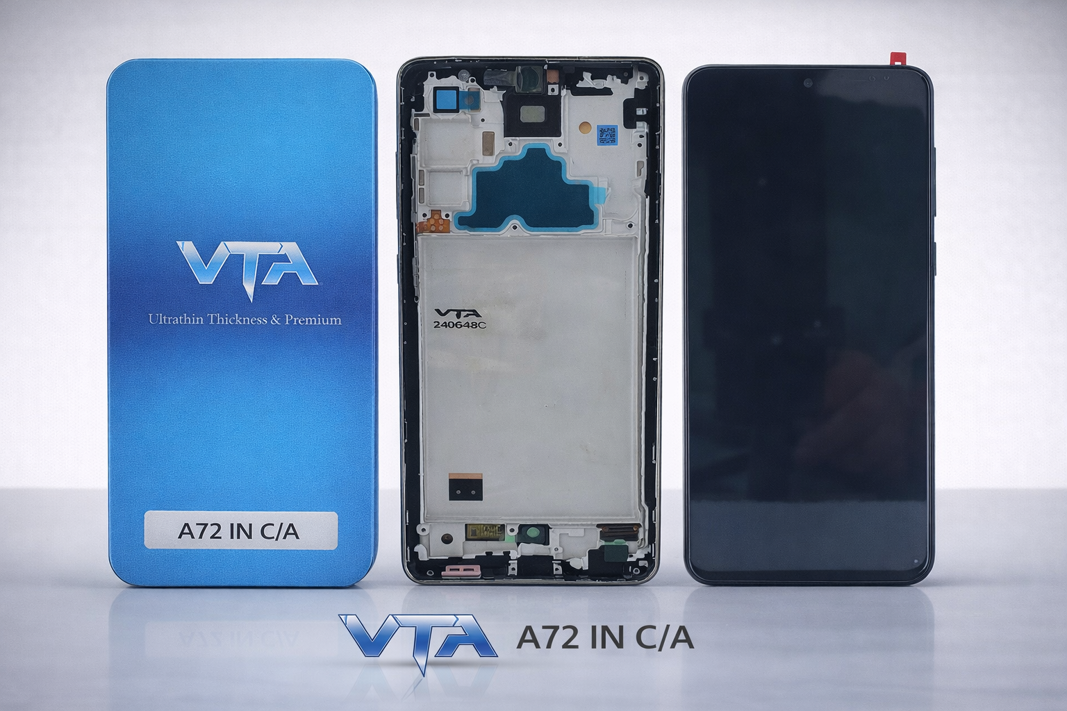 Frontal Tela Display Samsung A72 INCELL COM ARO