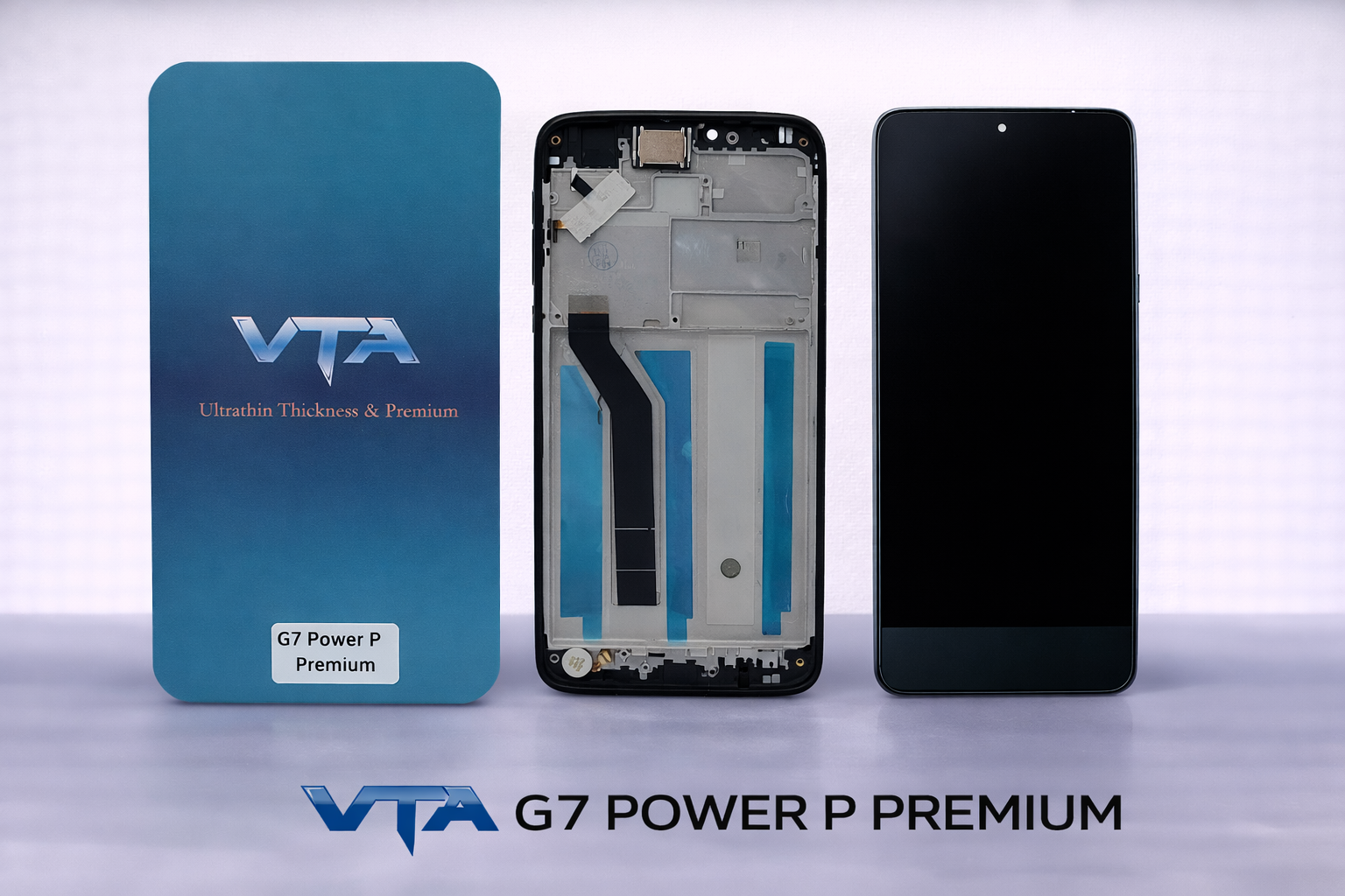 Frontal Tela Display Motorola G7 POWER P PREMIUM COM ARO