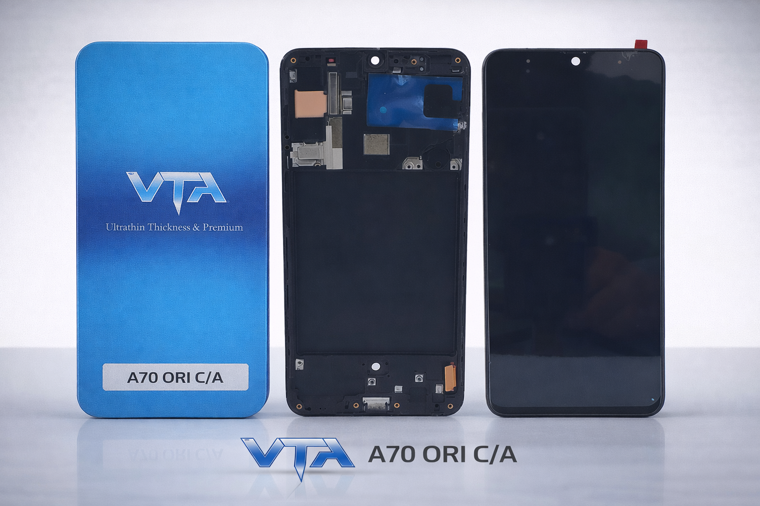Frontal Tela Display Samsung A70 ORI COM ARO