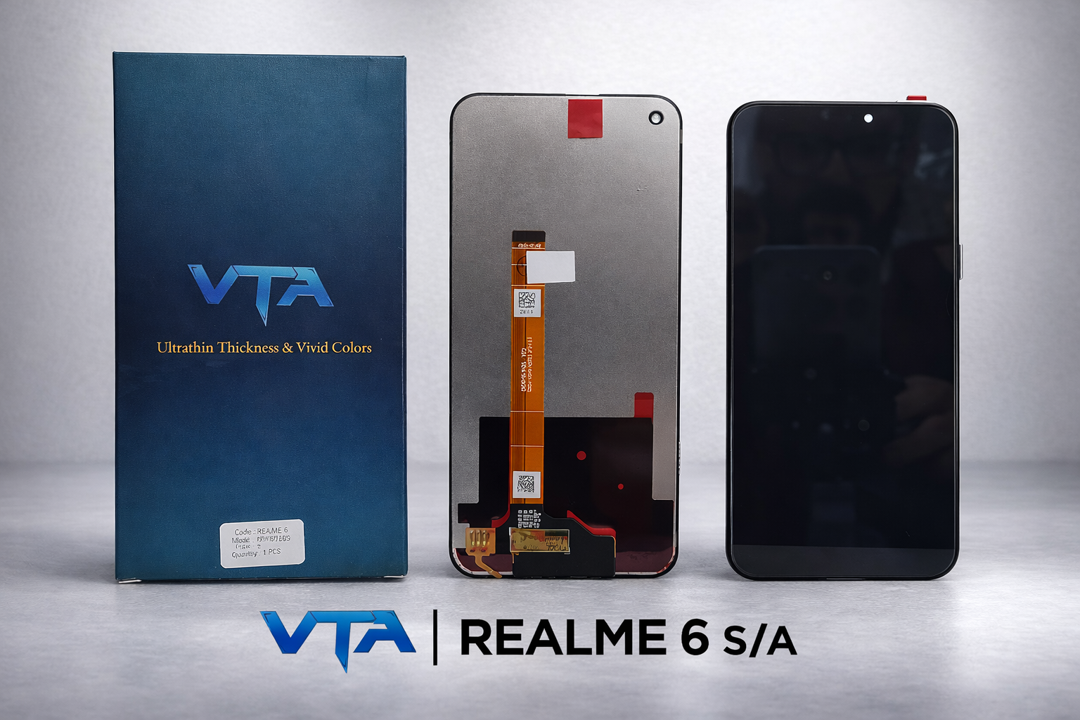 Frontal Tela Display REALME 6 SEM ARO