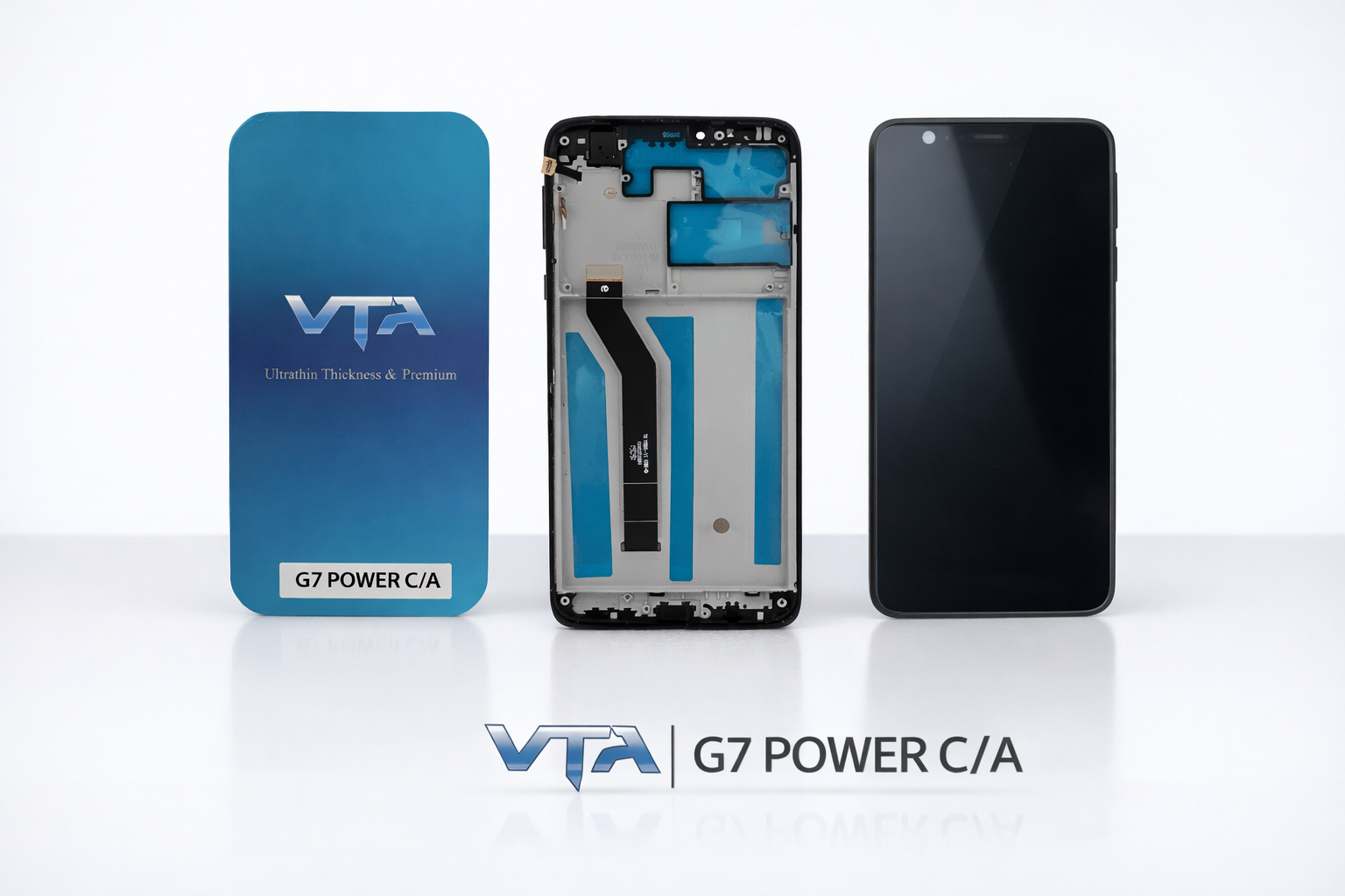 Frontal Tela Display Motorola G7 POWER COM ARO