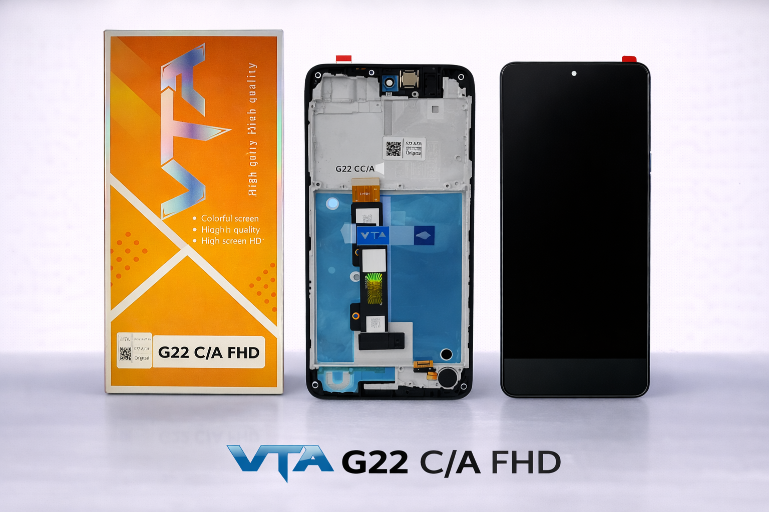 Frontal Tela Display Motorola G22 COM ARO FHD