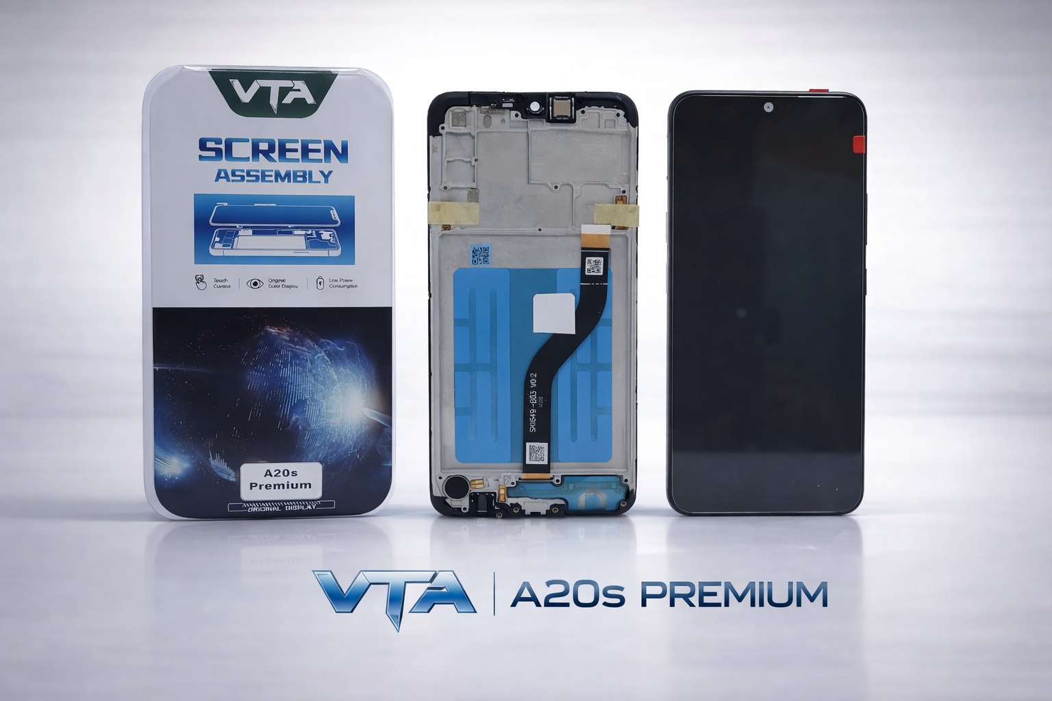 Frontal Tela Display Samsung A20S COM ARO PREMIUM