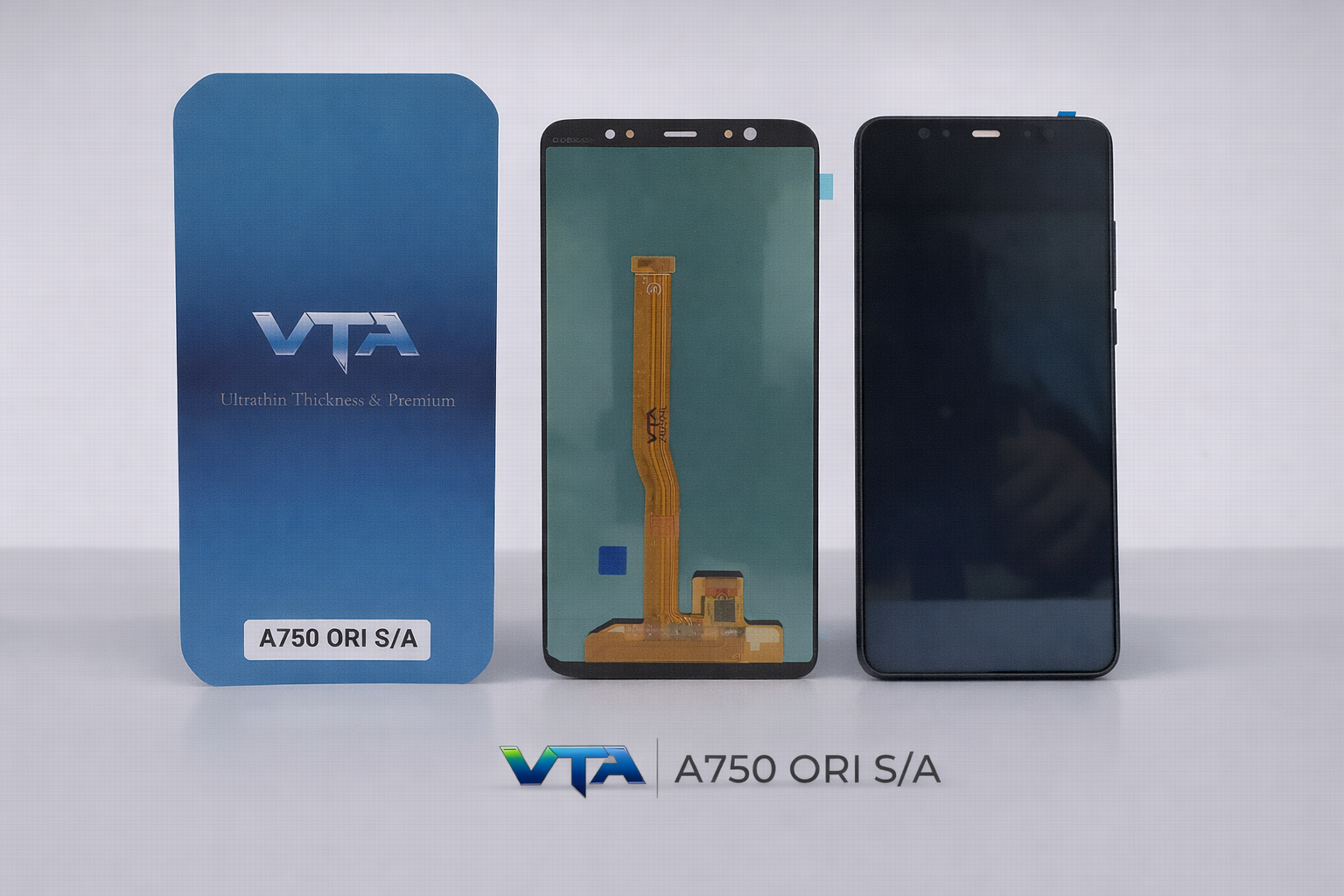 Frontal Tela Display Samsung A750 ORI SEM ARO