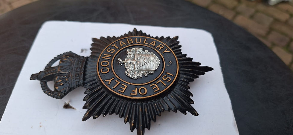 Thumbnail: Ely Isle Of Constabulary 1911 To 1952 Helmet Badge