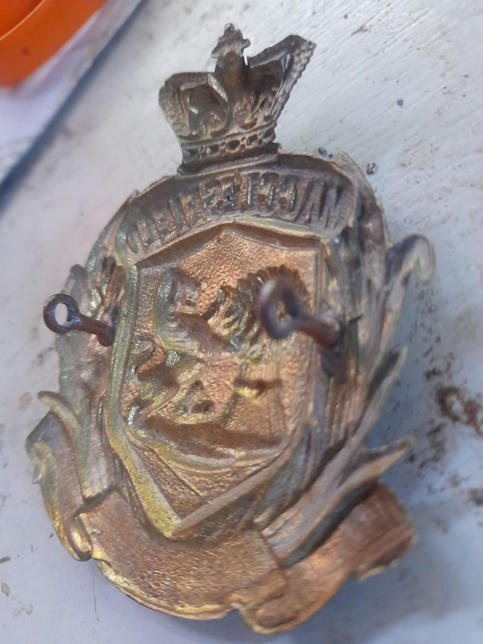Thumbnail: Macclesfield Volunteer Fire Brigade 1857 To 1901 Helmet Badge