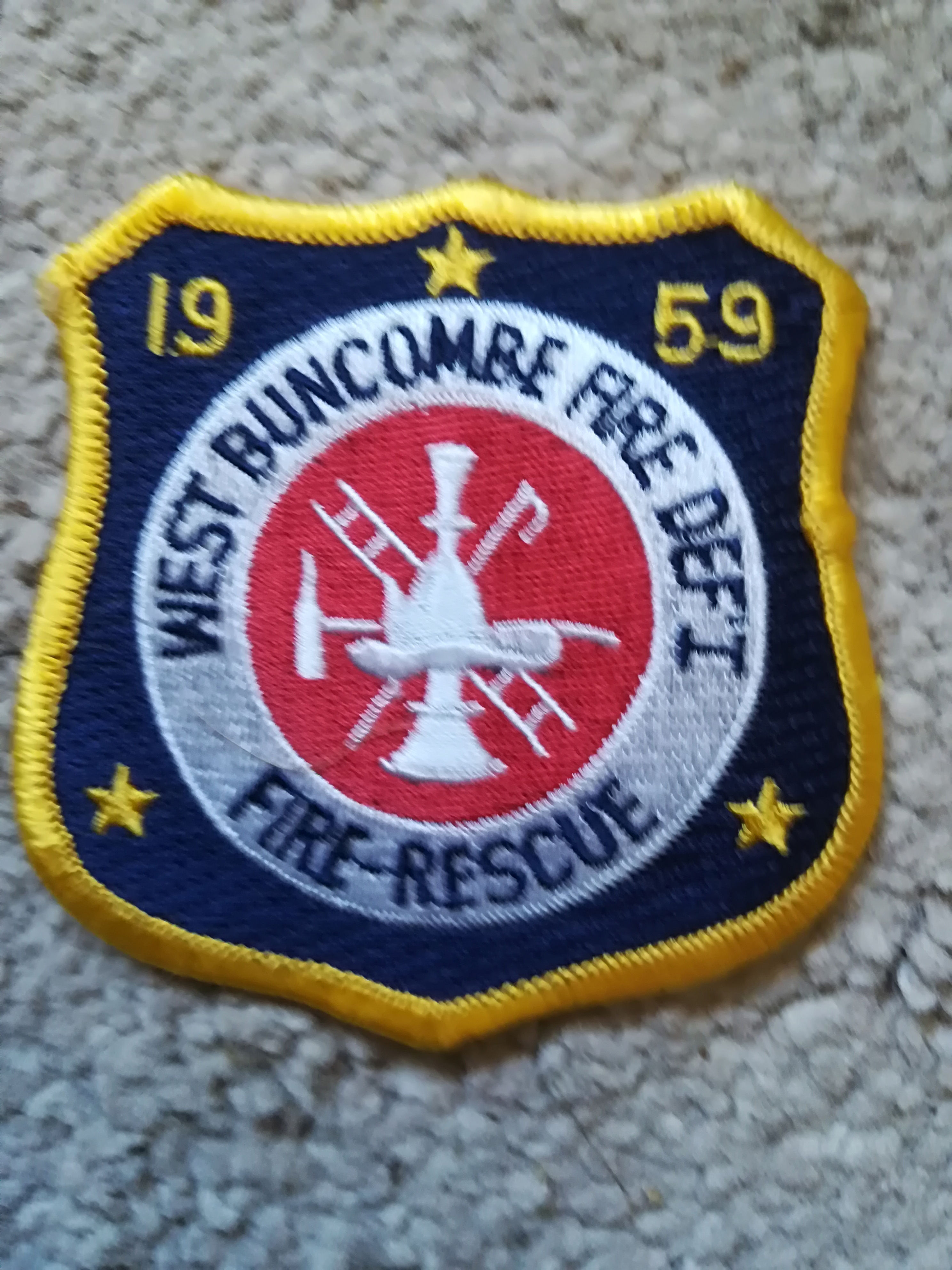 U.S West Buncombe Fire Dept Cloth Arm Badge
