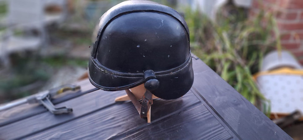 Thumbnail: Hendry Airport Leather 1960's Fire Helmet