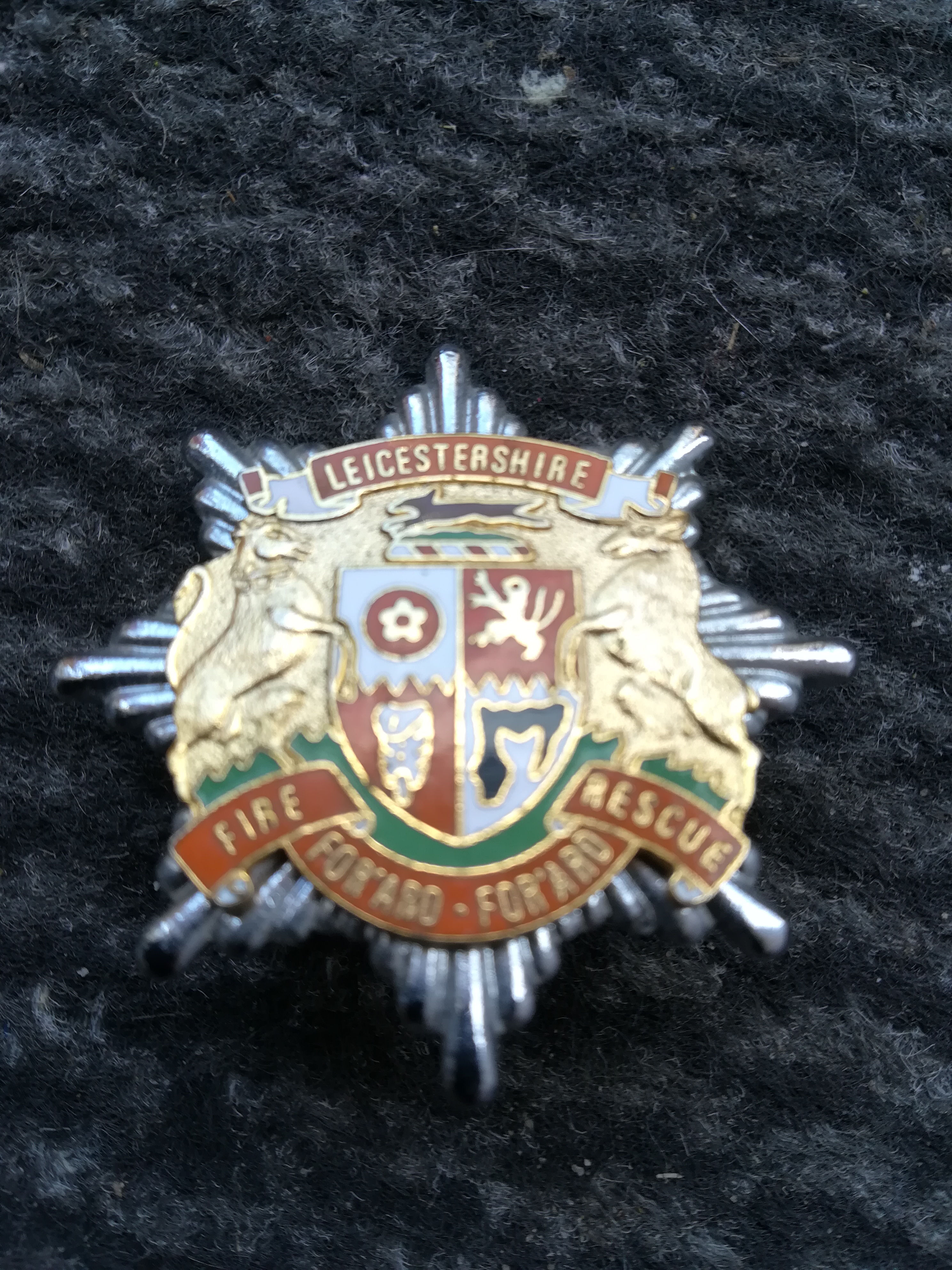 Leicestershire Fire & Rescue Service 1987 Cap Badge