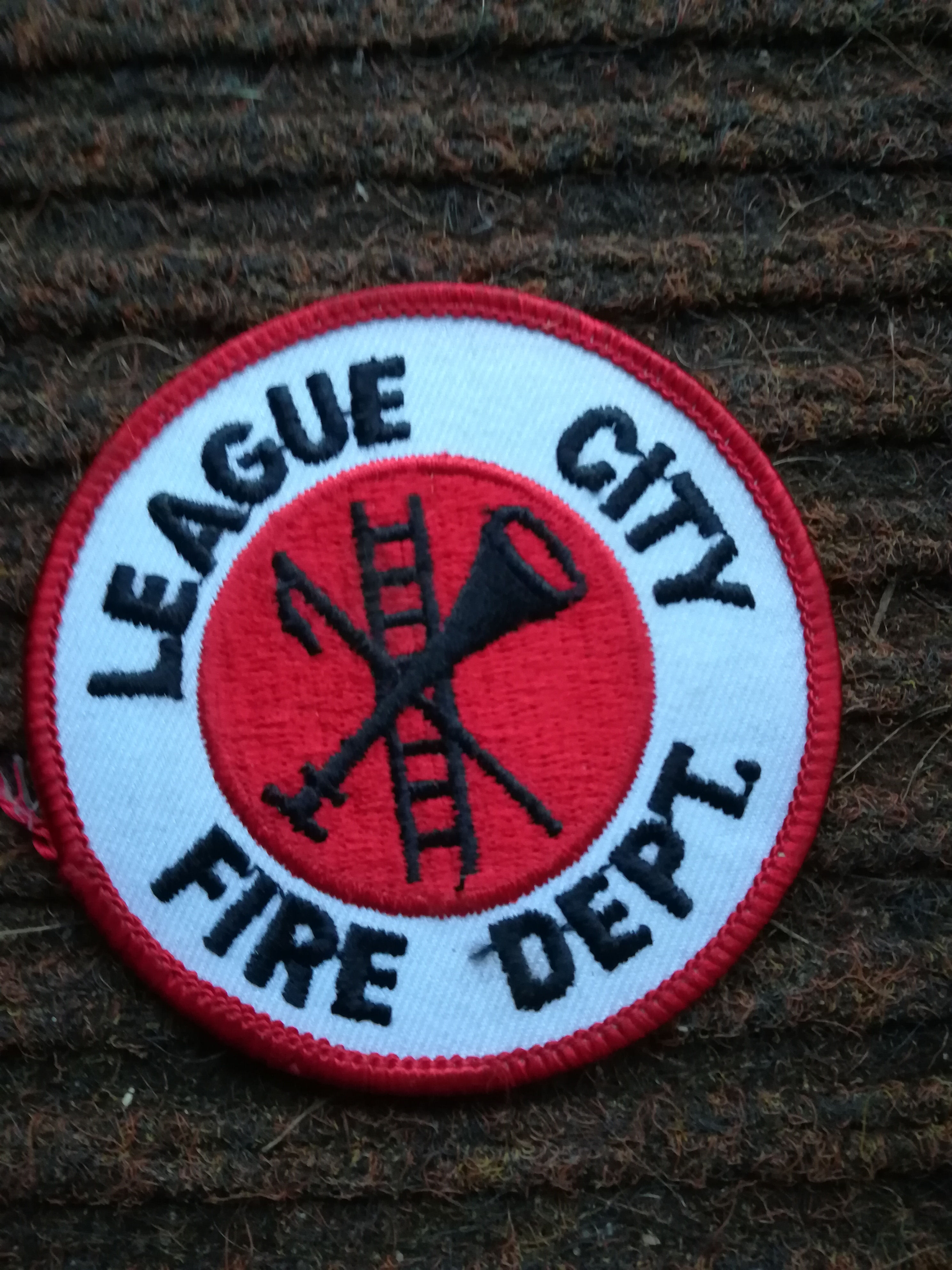 U.S League City Fire Dept Texas Cloth Badge