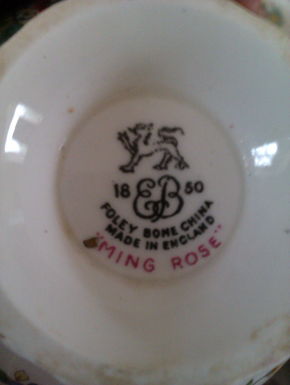 Thumbnail: 1850 EB 'Ming Rose' Teaset Foley Bone China (4)
