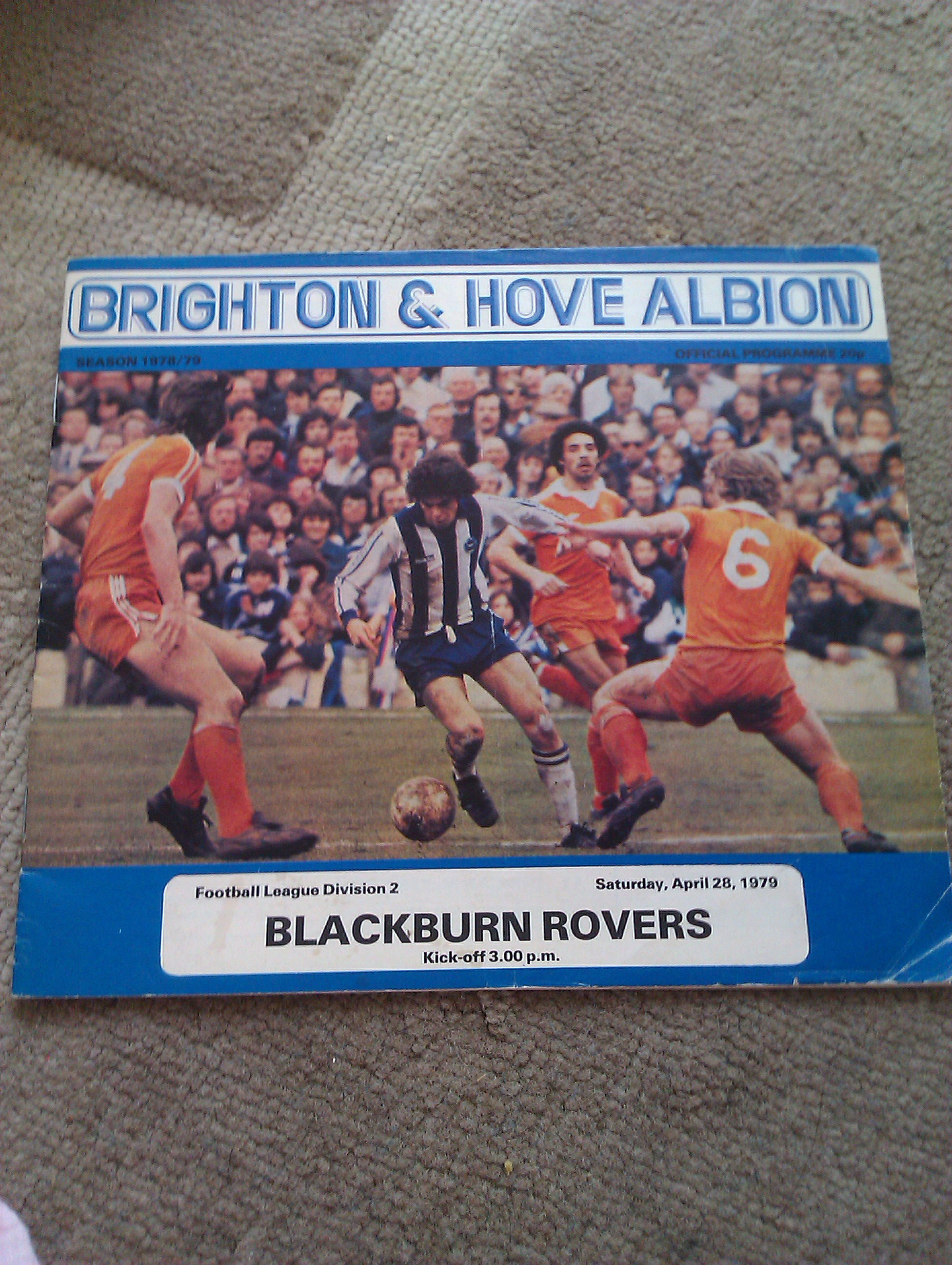 Brighton & Hove Albion V Blackburn Rovers 1979