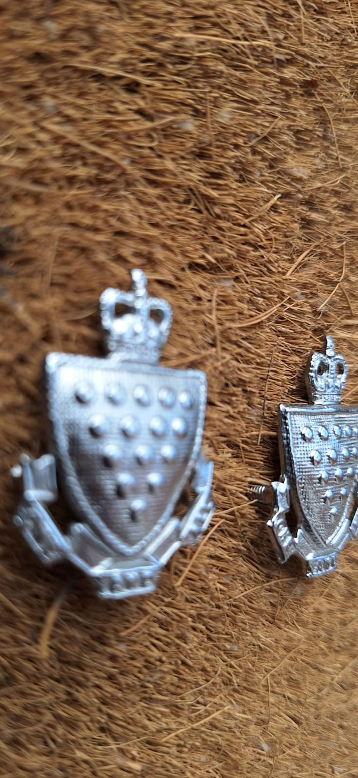 Thumbnail: Cornwall Constabulary 1953 To 1967 Collar Badges Pair