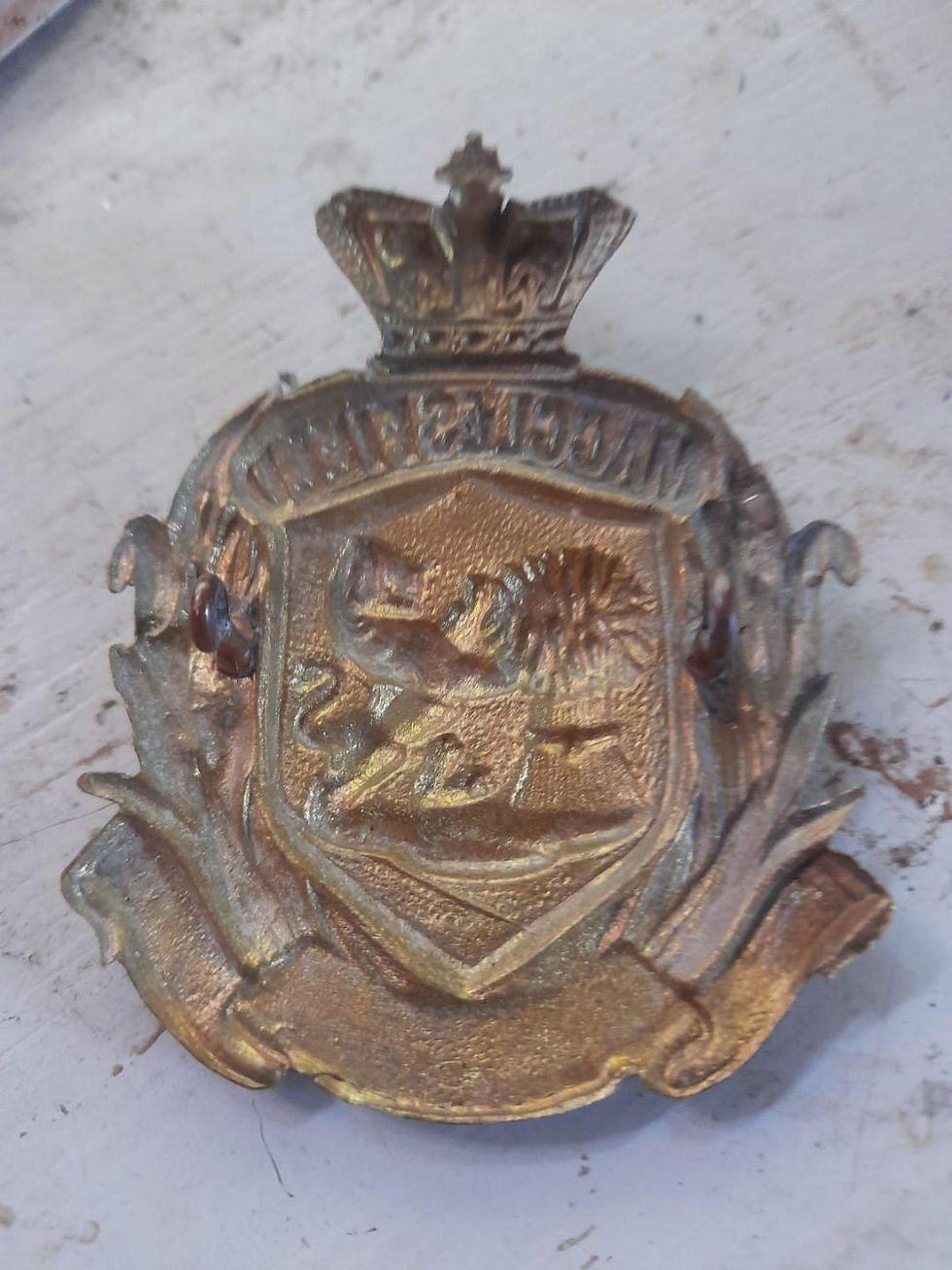 Thumbnail: Macclesfield Volunteer Fire Brigade 1857 To 1901 Helmet Badge