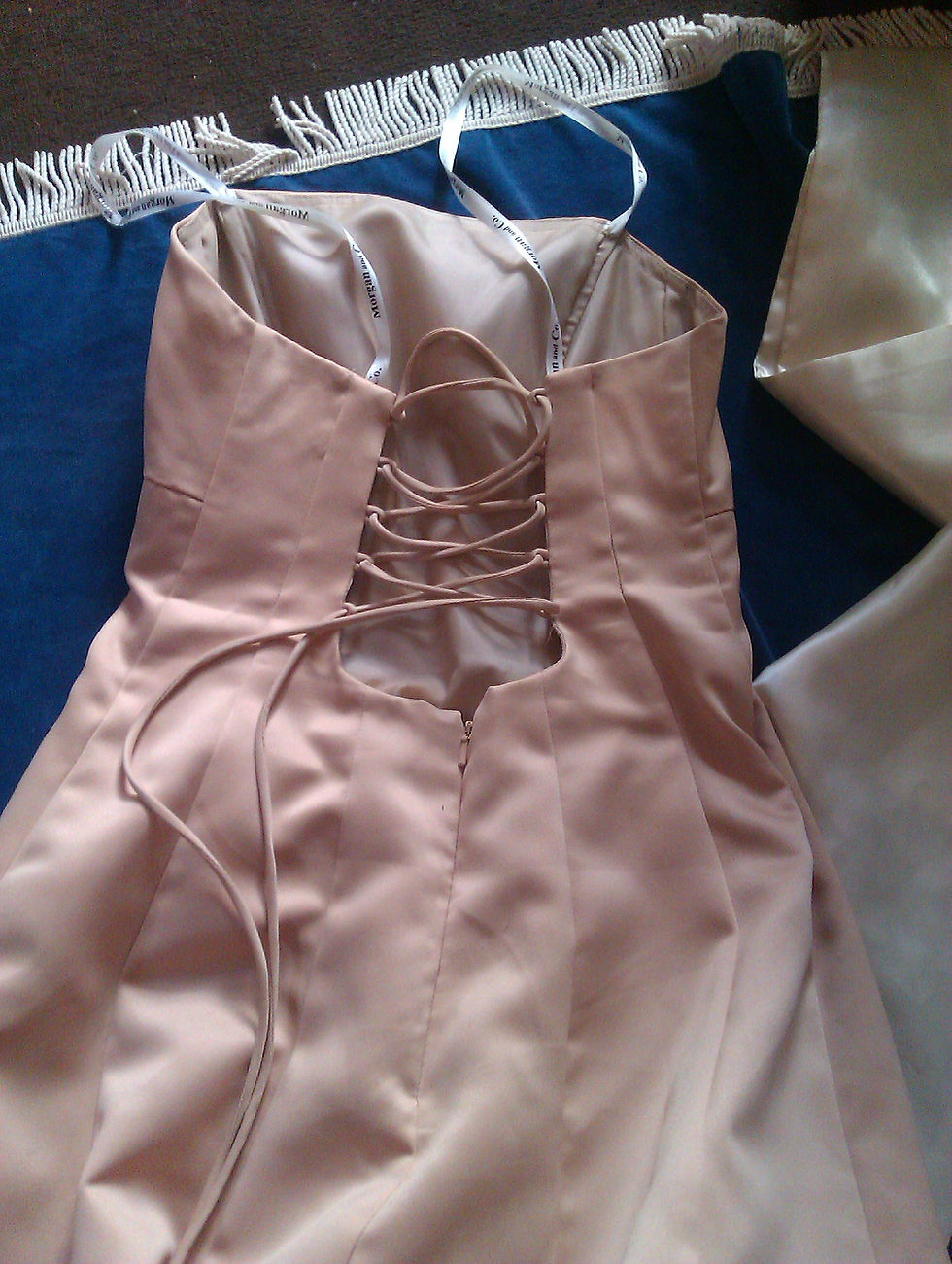 Thumbnail: Long Bridemaid/Prom Dress by Morgan & Co with Wrap