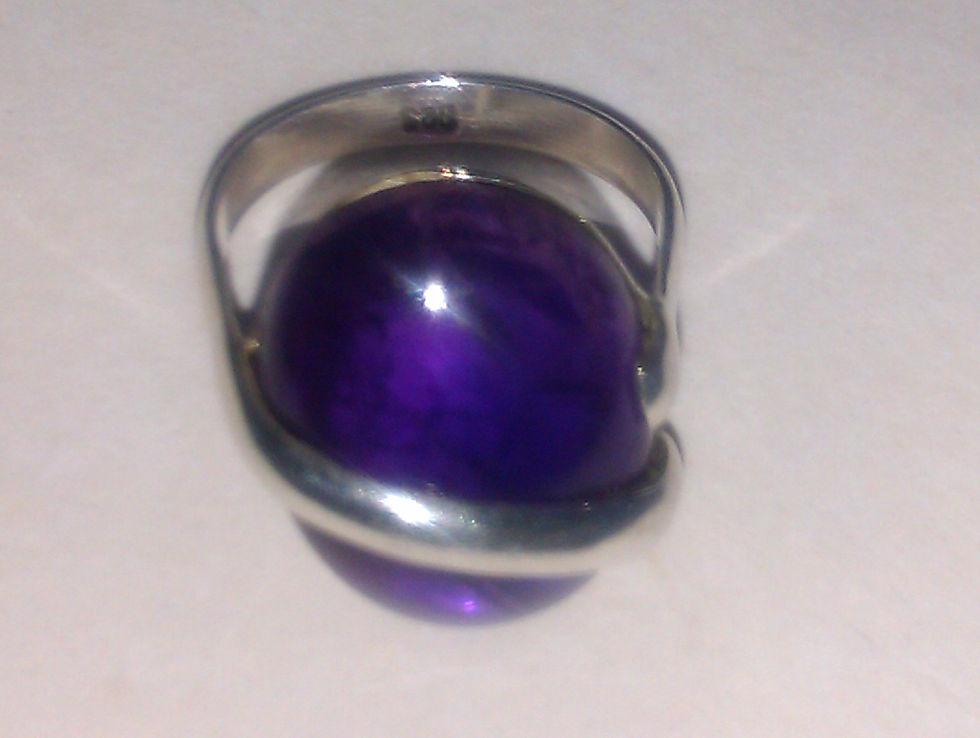 Thumbnail: Sterling Silver Amethyst Ring