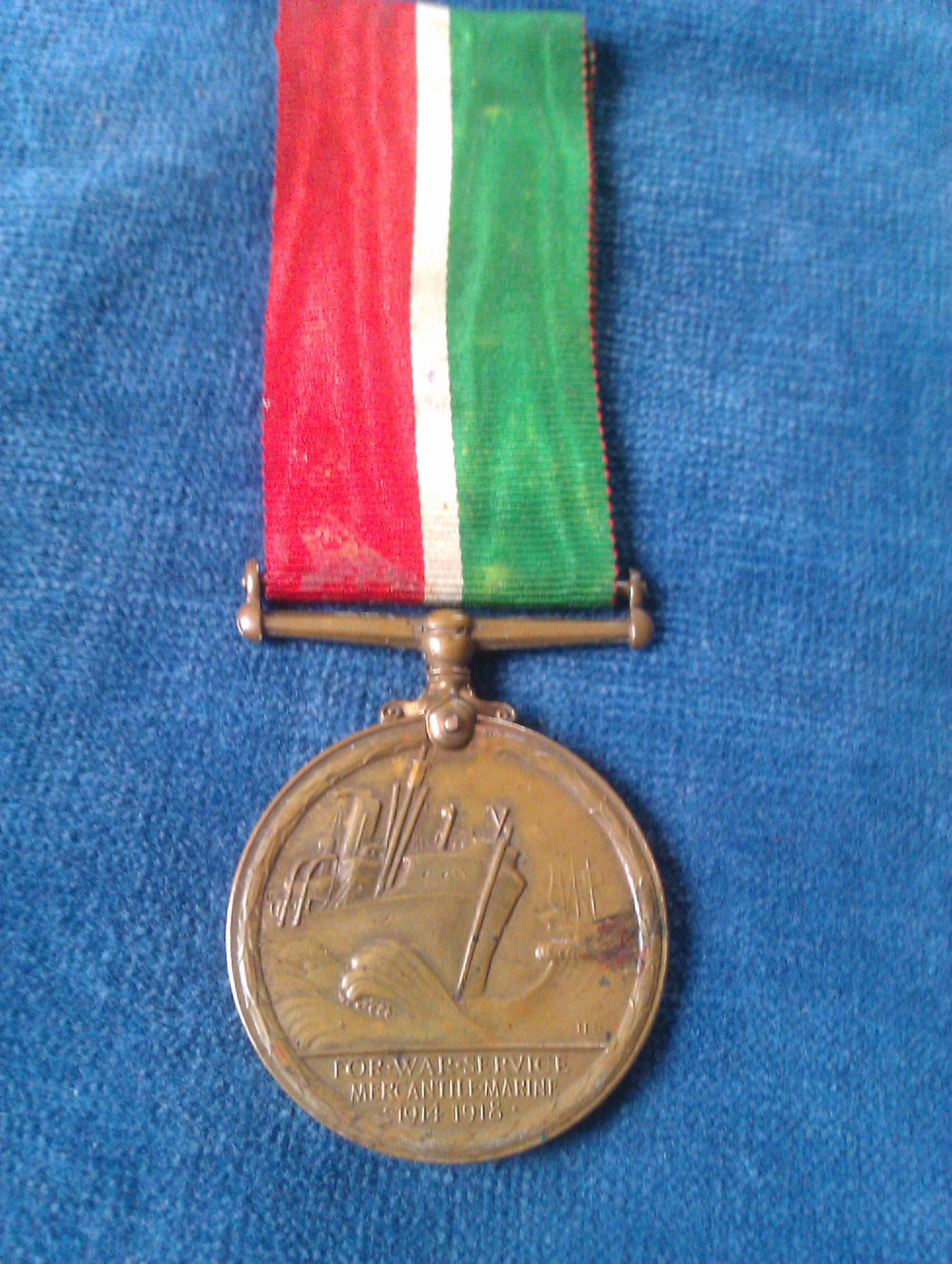 Mercantile Marine British WW1 Medal Named Jacklin