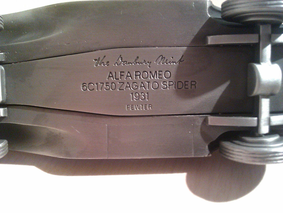 Thumbnail: Danbury Mint Pewter 1931 Alpha Romeo 6C1750 Spider