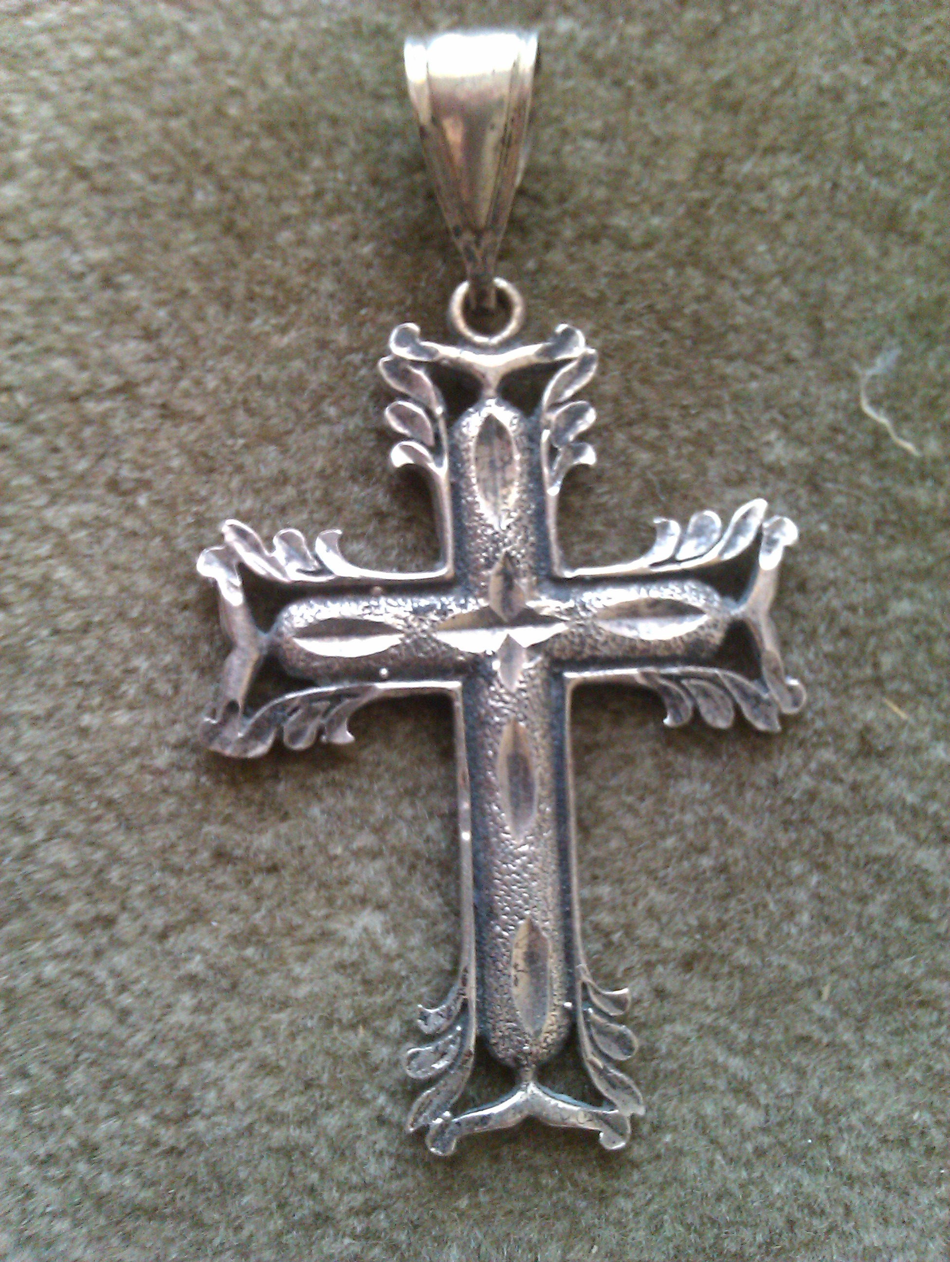925 Gothic Silver Cross 1.5 x 1"