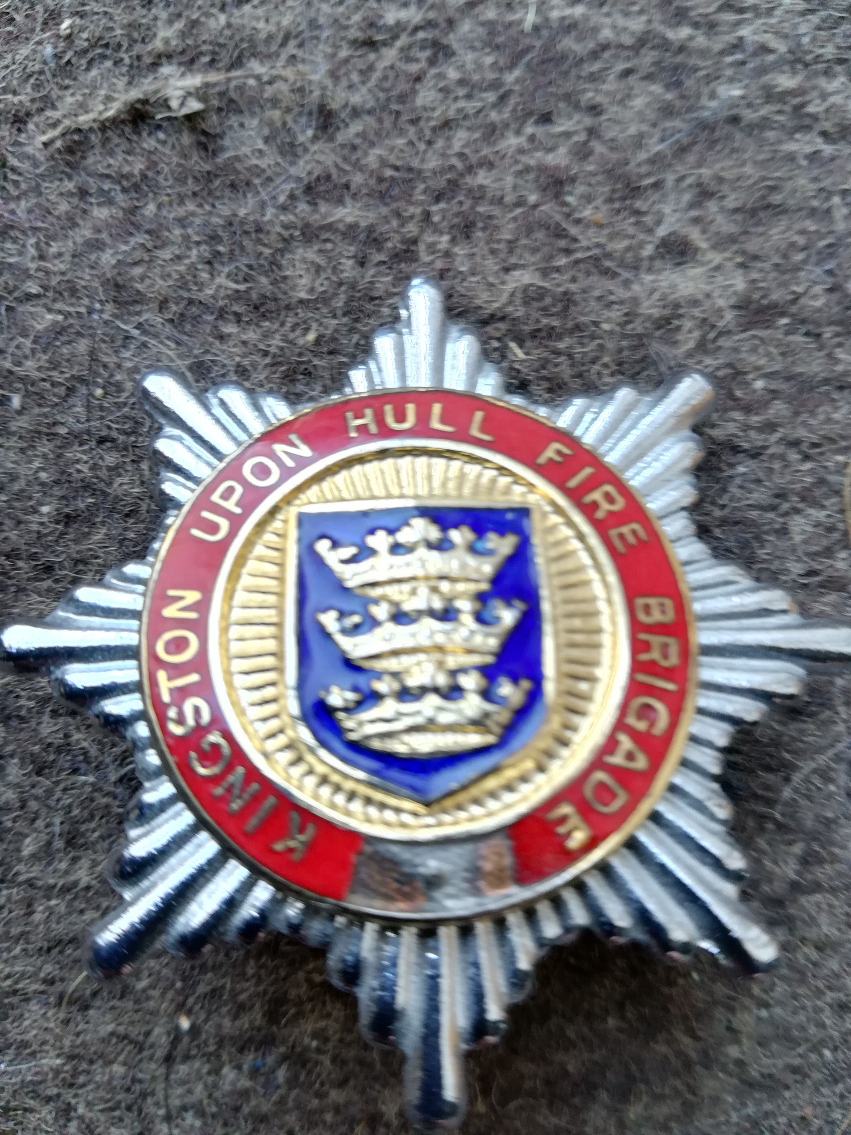 Kingston Upon Hull Fire Brigade 1948-74 Gilt Cap B