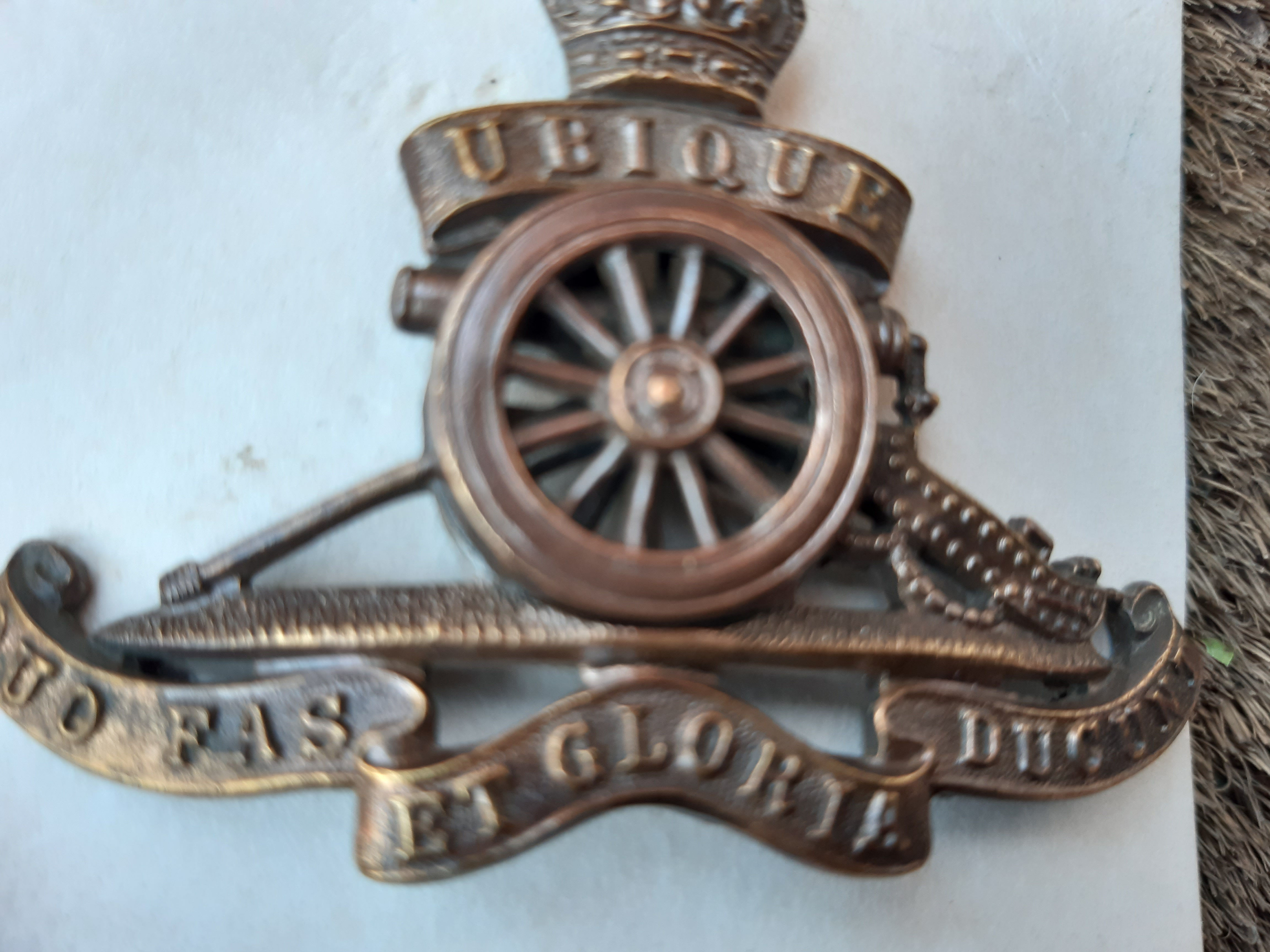 Royal Artillery 1902 To 1952 Officers Bronze Cap B