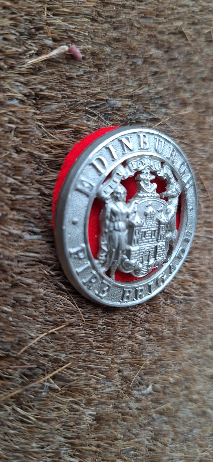 Thumbnail: Edinburgh Fire Brigade 1926 to 1941 Rare Original Mint Condition Cap Badge