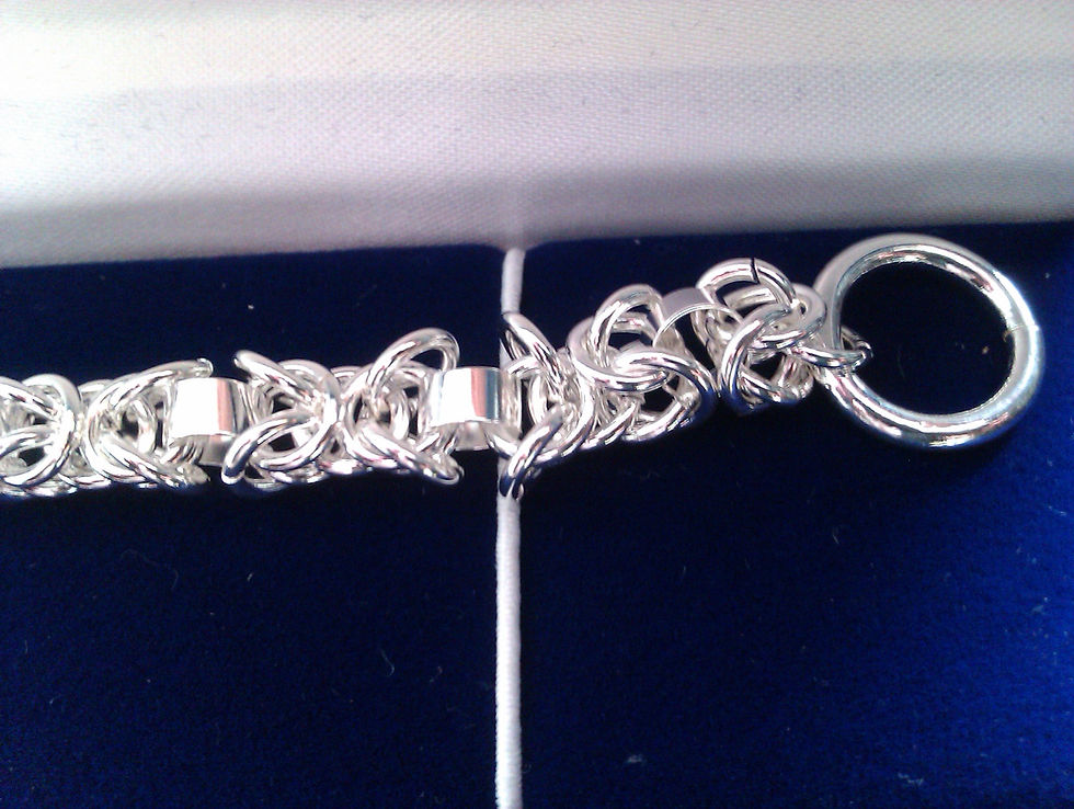 Thumbnail: 925 Silver T-Bar Chunky Bracelet In Box