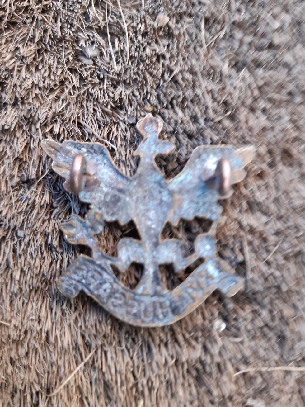 Thumbnail: 26th Hussars 1940 To 1948 Brass Cap Badge