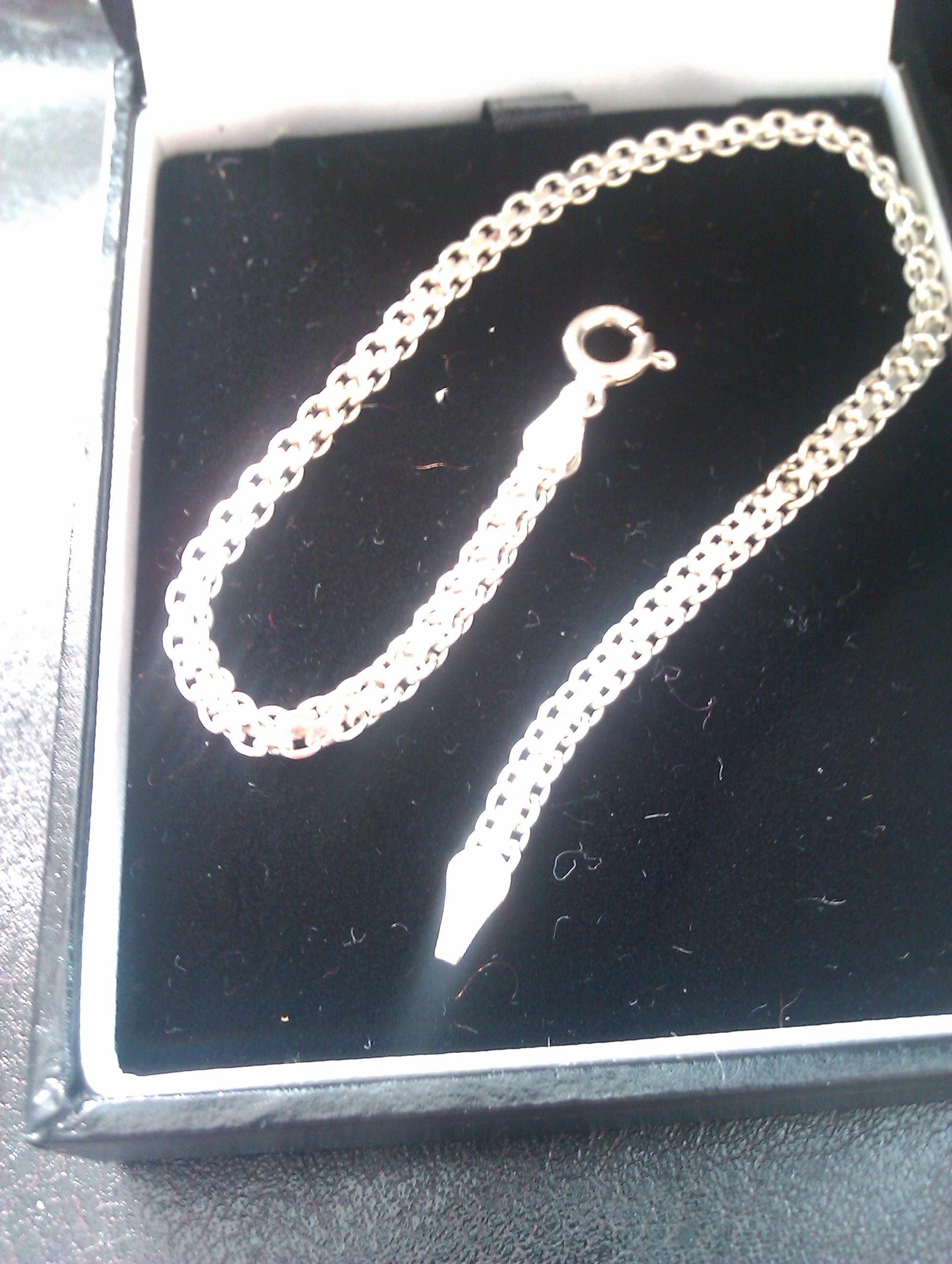 Silver 925 Curb Chain Barcelet