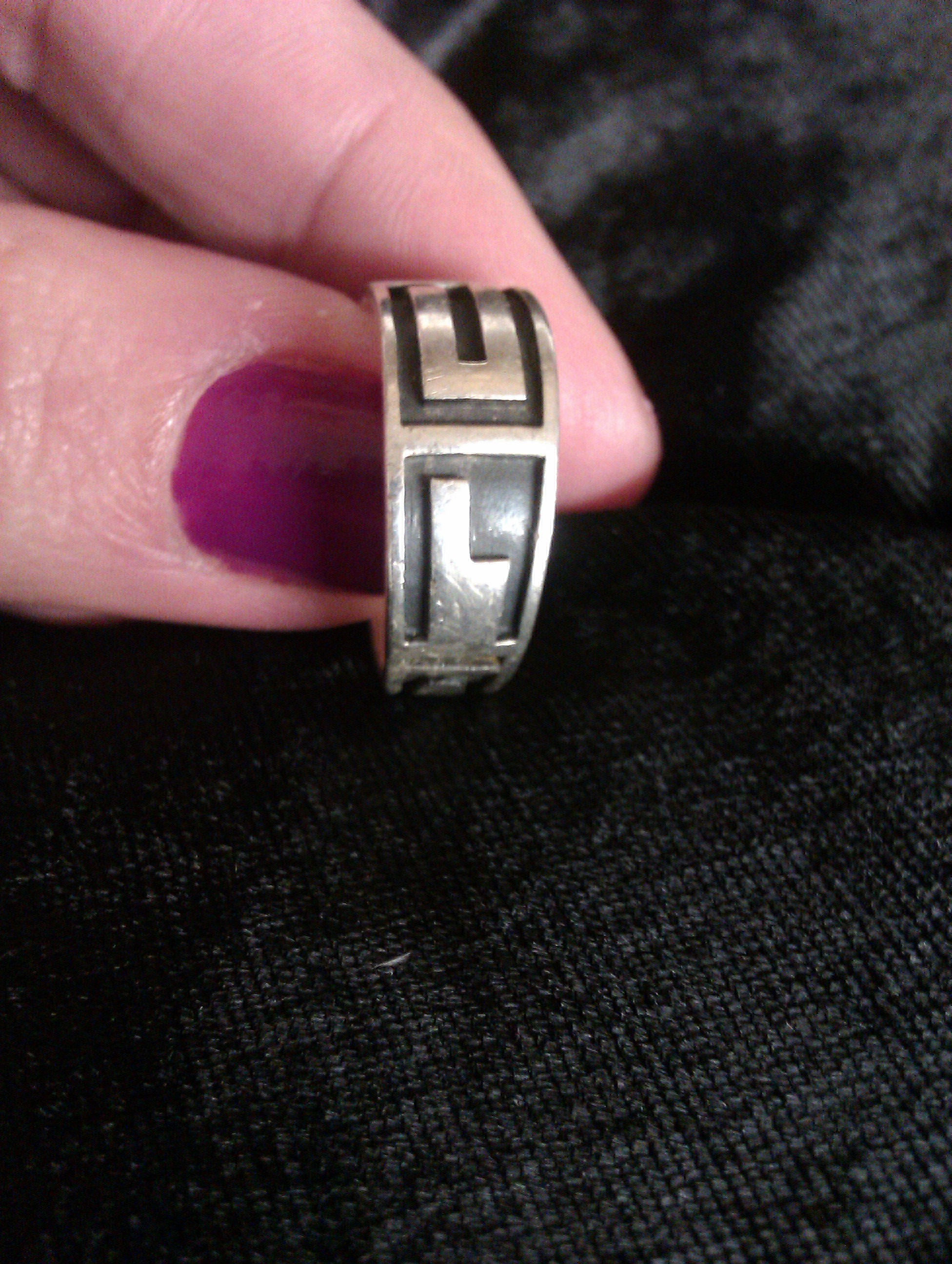 925 Silver Greek Plate Ring