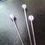 Thumbnail: 3 x Silver look Bevelled Ball Hat Pins