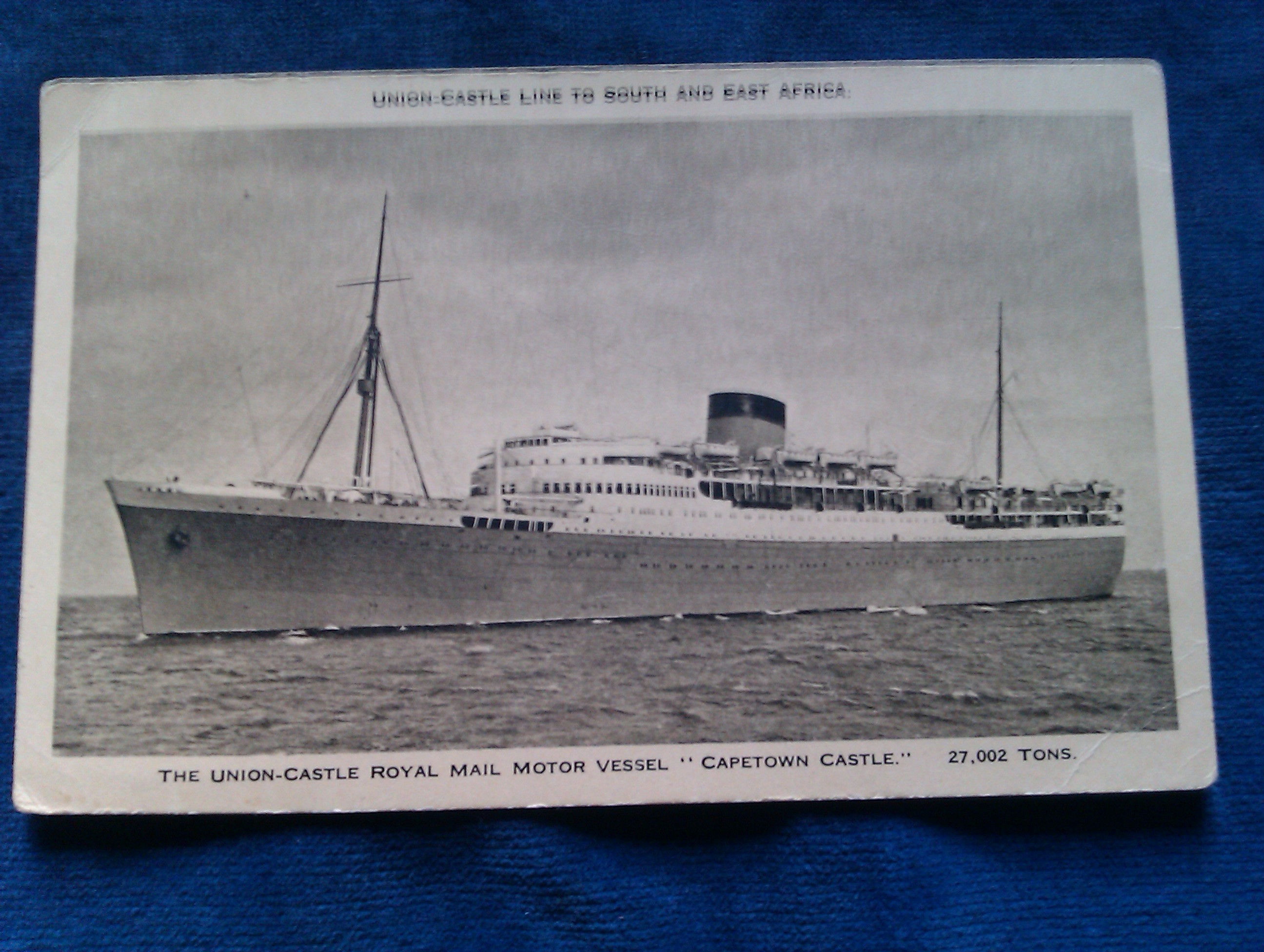 The Union-Castle Royal Mail Motor Vessel Postcard