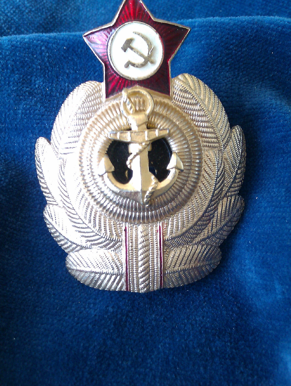 Thumbnail: Soviet Russian Naval Officers Cap Badge 1953 - 93