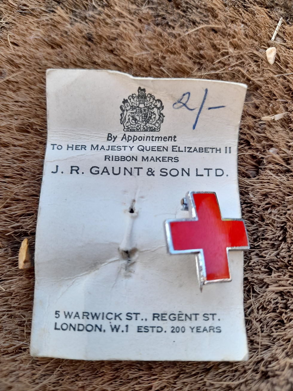 British Red Cross Society 1953 To 2022 Chrome Enamel Service Badge, Original Lab