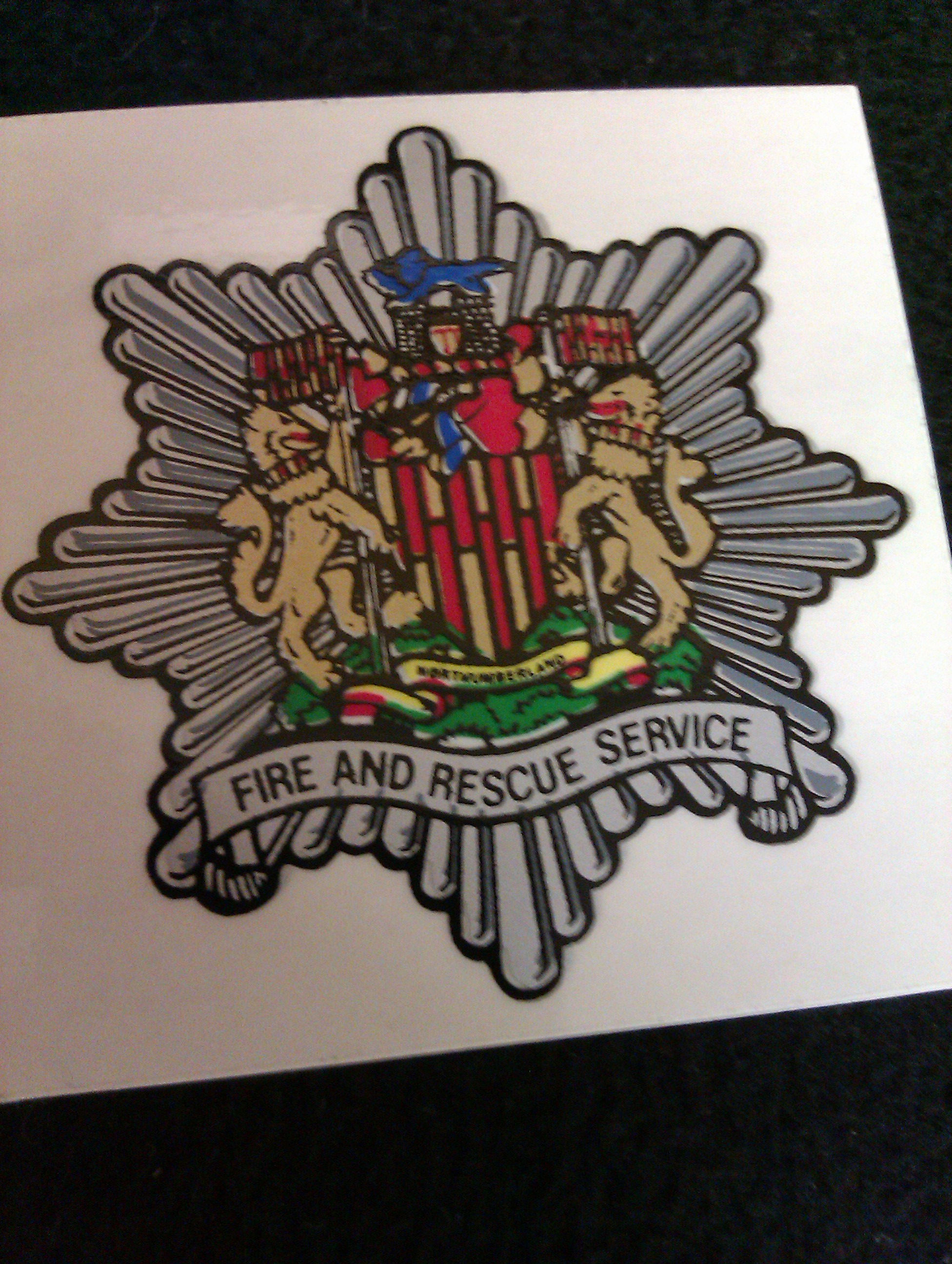 Northumberland Fire & Rescue Service 1983 Helmet Transfer