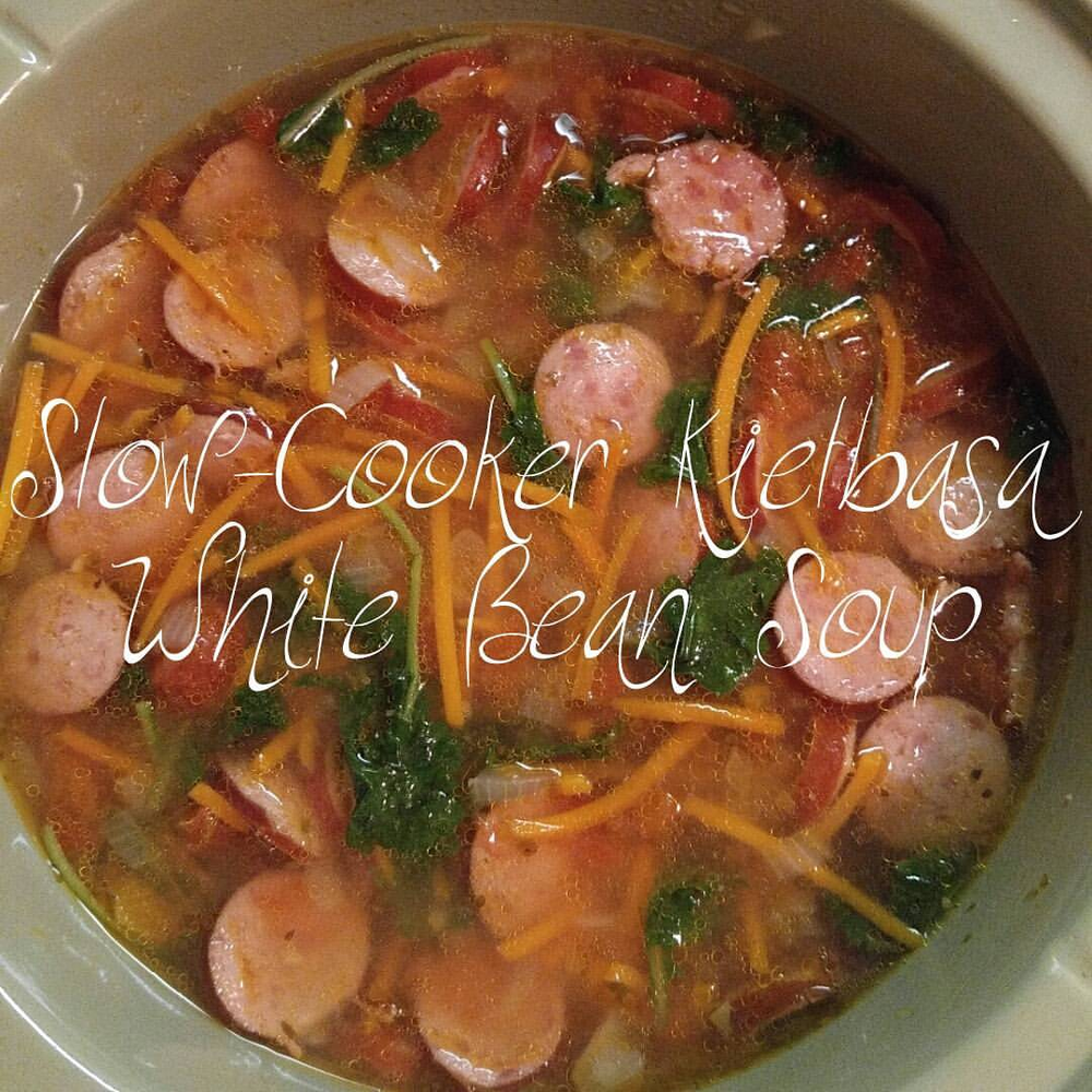 Crockpot Kielbasa & White Bean Soup